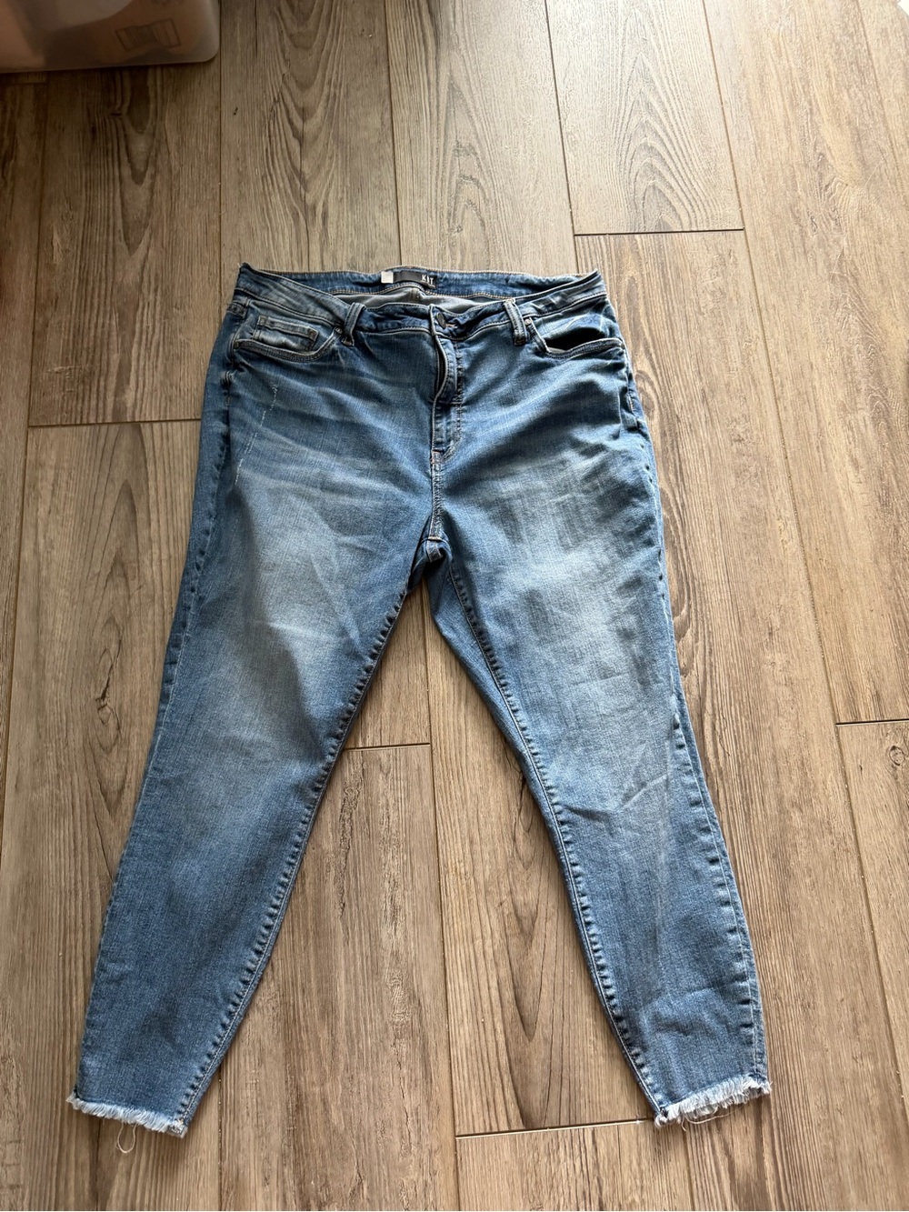KUT from the Kloth Donna High Rise Ankle Skinny Jeans Womens 16W Plus Blue